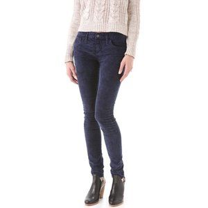 FREE PEOPLE Navy Blue Cropped Corduroy Skinny Jean